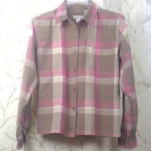 Christopher & Banks Size Medium Plaid Womans Shirt